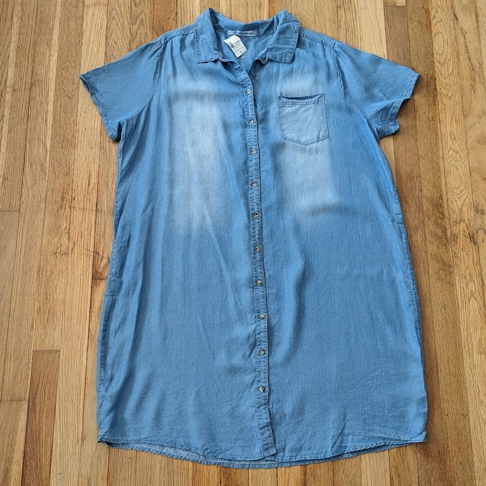 Maurices denim shirt button down dress Lyocell NWT - Picture 1 of 6